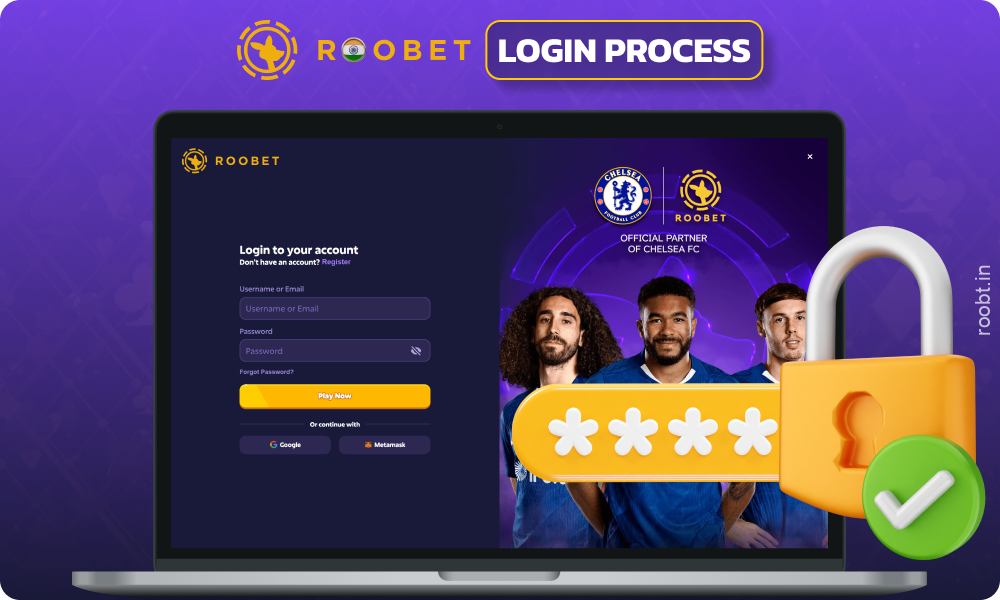 To log in to your Roobet India account, follow a few simple steps