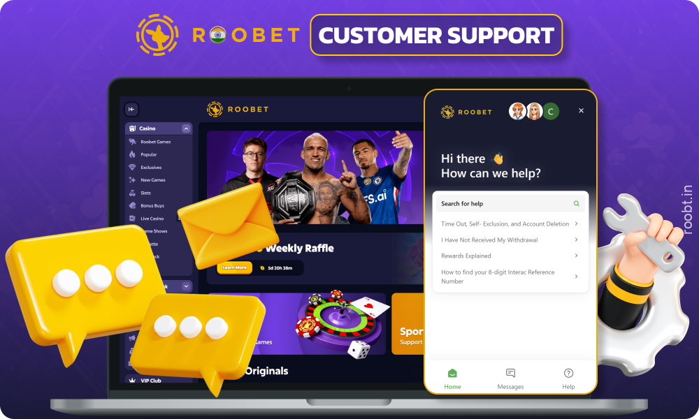 Roobet offers 24/7 customer support